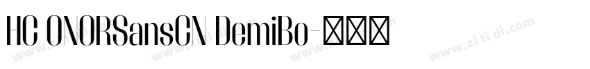 HC ONORSansCN DemiBo字体转换